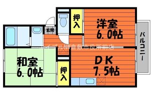 ハートハウスⅡの物件間取画像